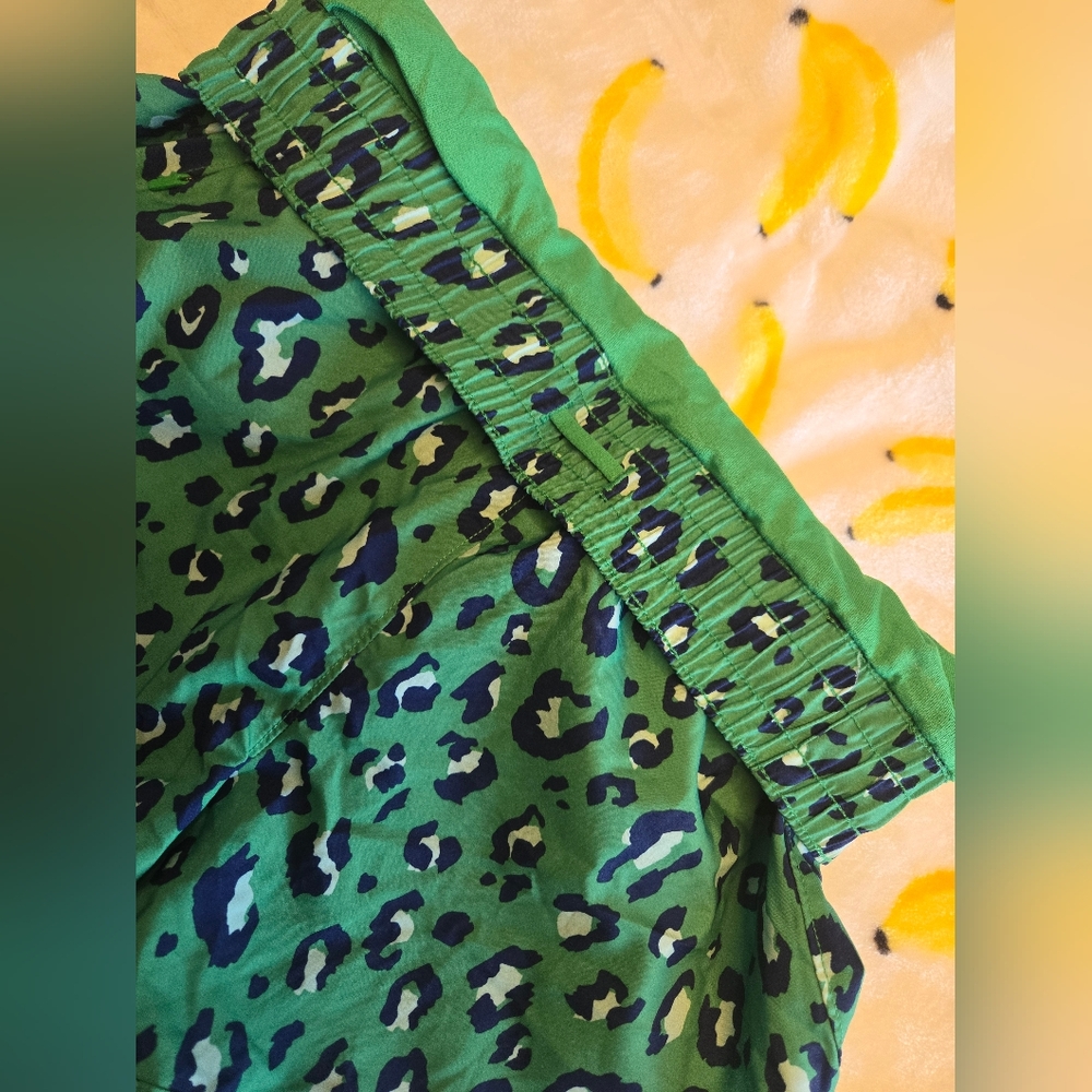 All in Motion Green Leopard Print Athletic Shorts